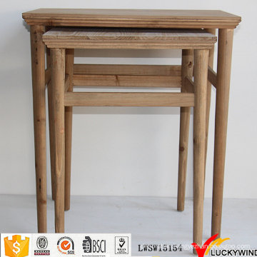 Solid Wood Vintage Style Nesting Tables